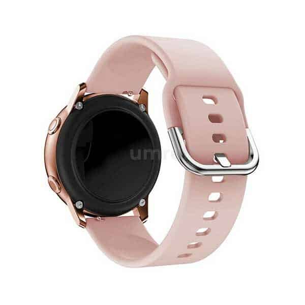 Replaceable 22mm Silicone Watch Buckle Strap Pink
