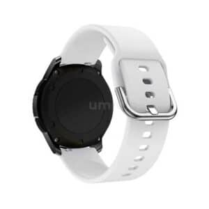 Replaceable 22mm Silicone Watch Buckle Strap White