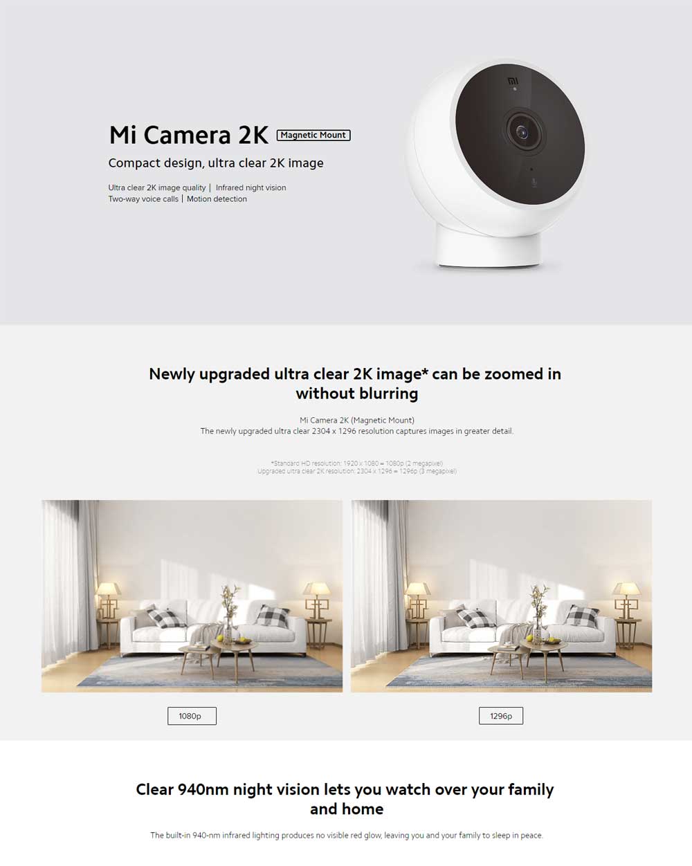 Xiaomi Mi Home Security Camera 2K Magnetic Mount 4