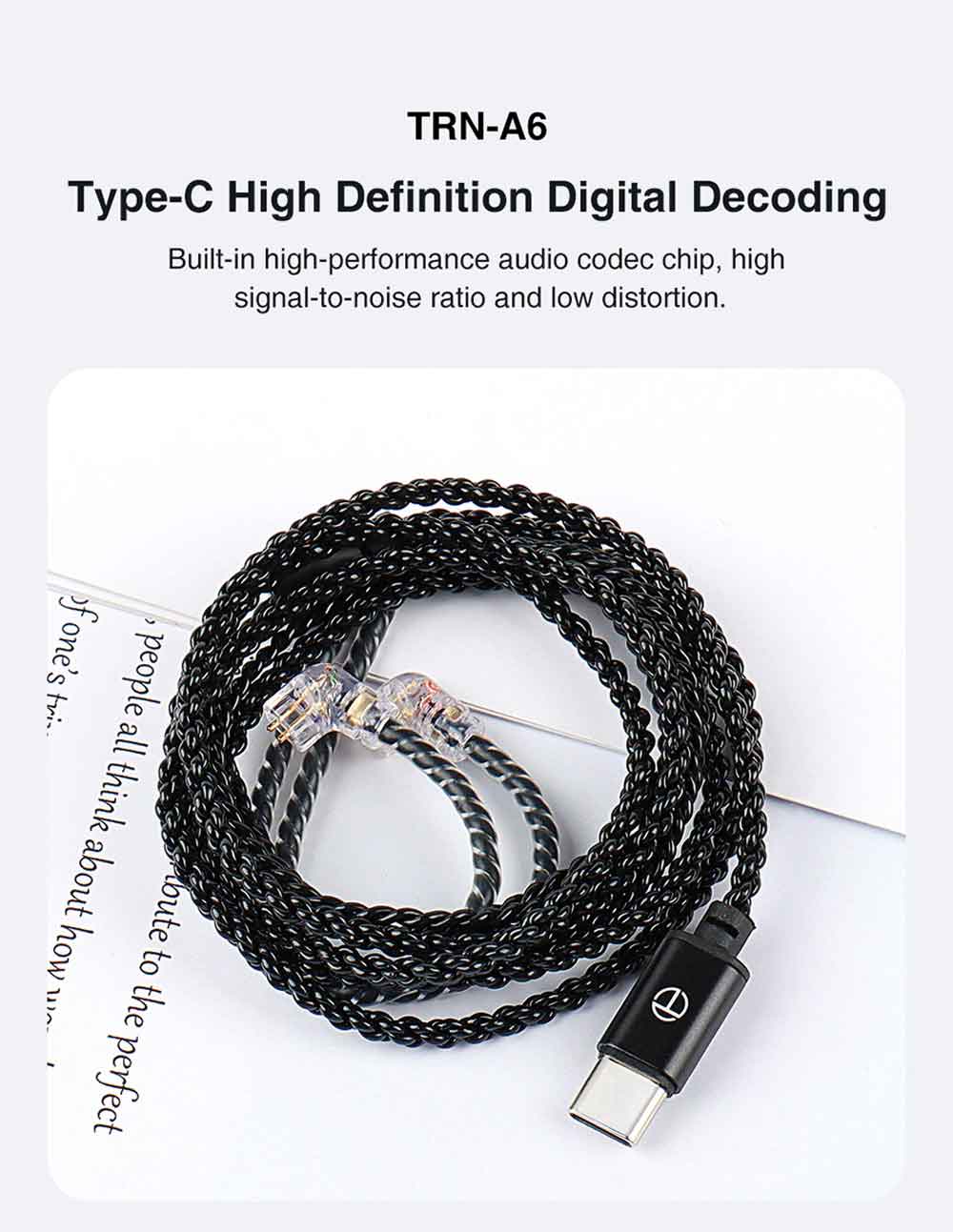 TRN A6 Type C Upgraded Cable with Mic 2