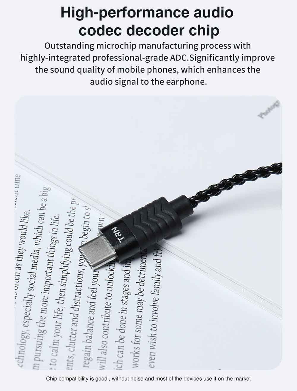 TRN A6 Type C Upgraded Cable with Mic 3