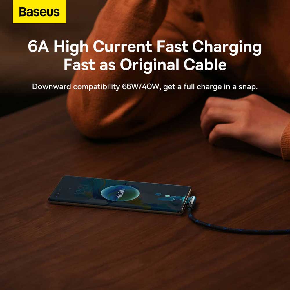 Baseus MVP 2 Elbow Shaped Fast Charging Data Cable USB to Type C 100W 4
