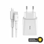 Baseus Speed Mini Dual USB 10.5W Travel Charger with iPhone Cable