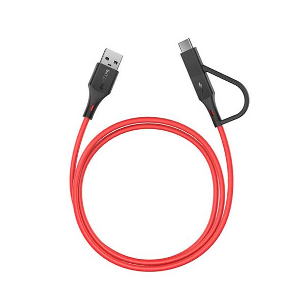BlitzWolf BW MT3 3A 2 in 1 Type C Micro USB 3A Charging Data Cable 2