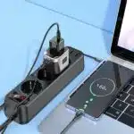 Hoco AC5 Universal Conversion Adapter with Dual USB - Image 4