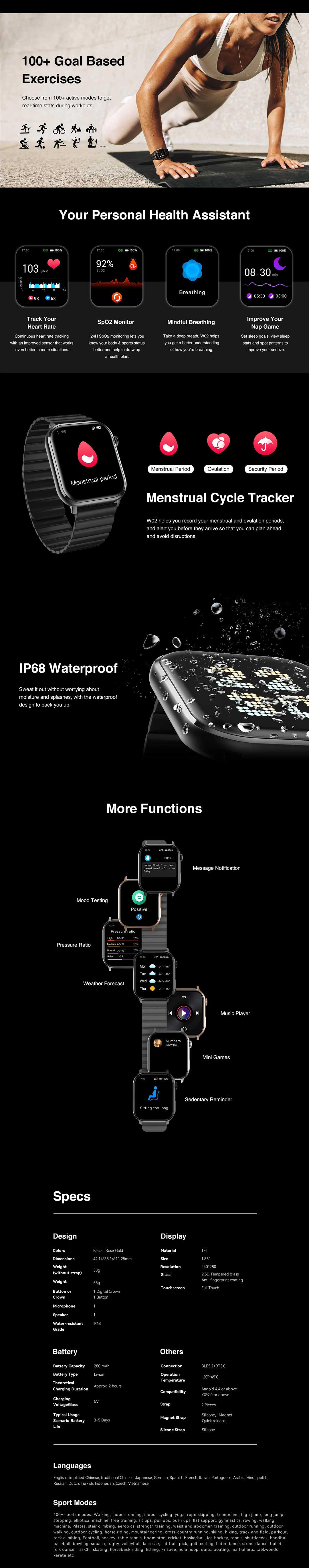 IMILAB W02 Bluetooth Calling Smart Watch 11