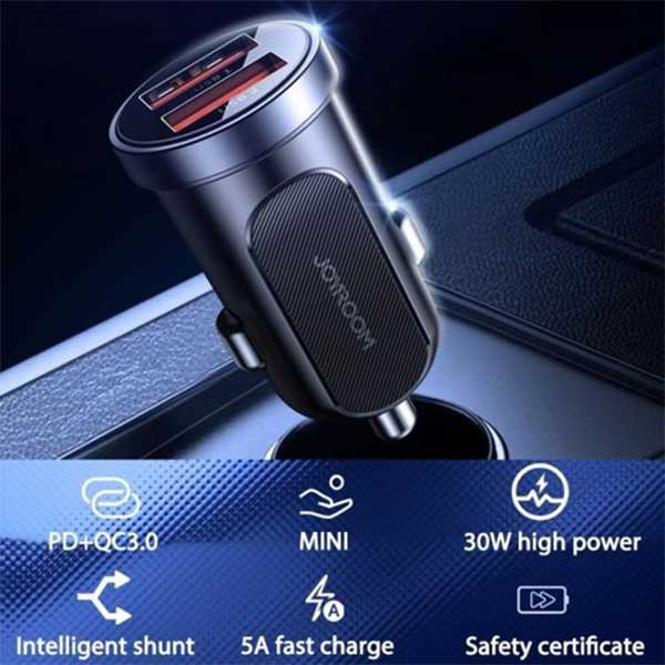 Joyroom C A09 Mini 30W Dual Port Car Charger 3