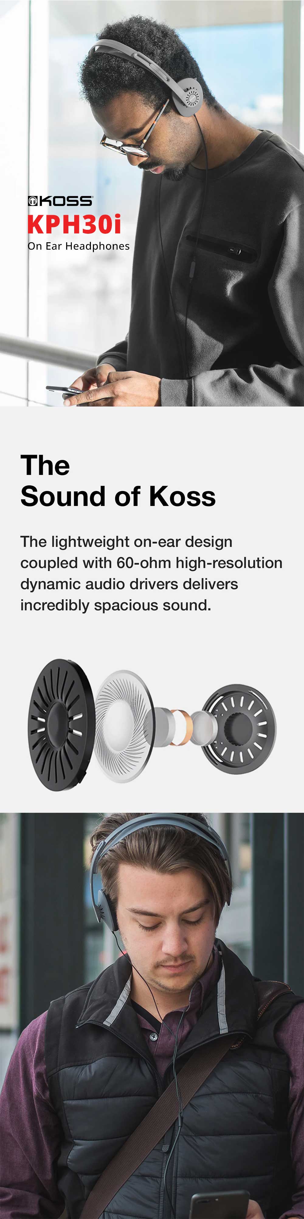 KOSS KPH30i On Ear Headphones 2