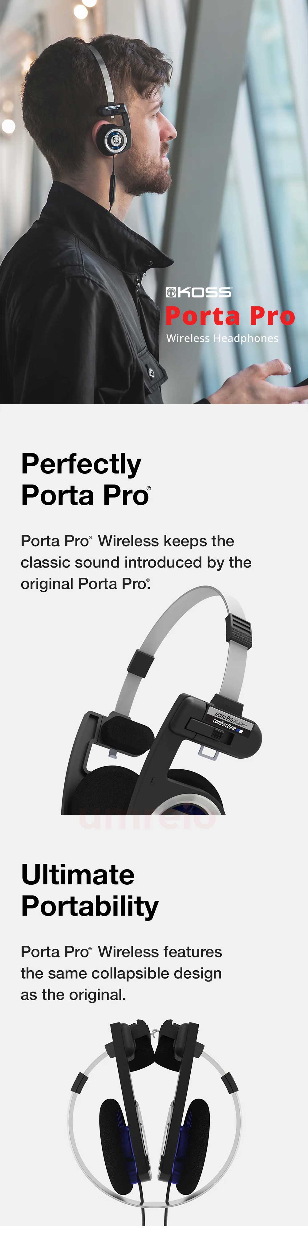 KOSS Porta Pro Wireless Headphones 8