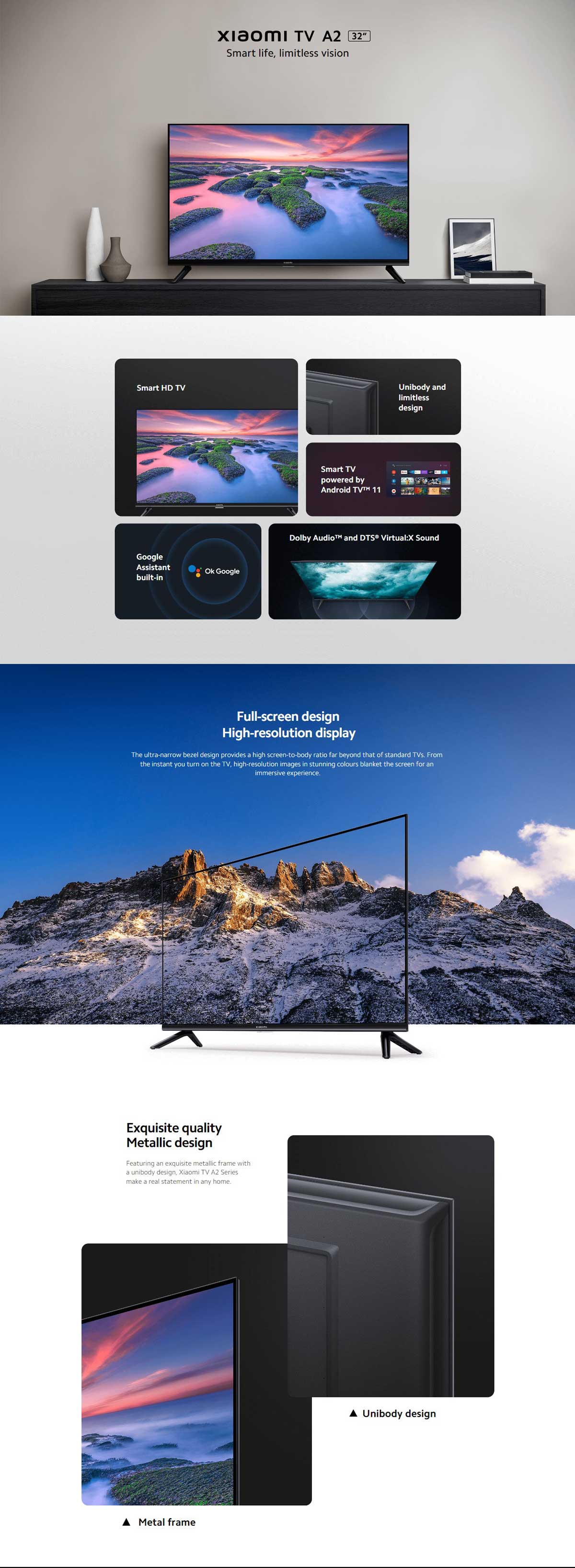 Xiaomi A2 32 Inch HD Smart Android TV Global Version 2