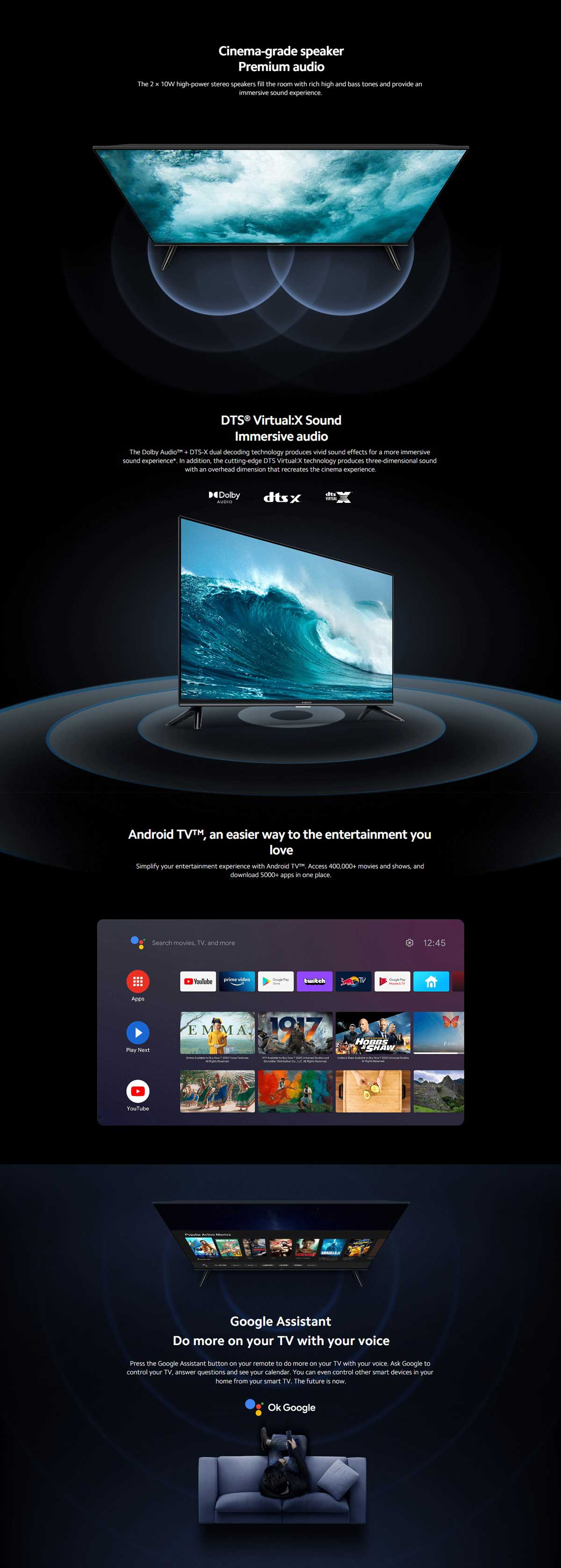 Xiaomi A2 32 Inch HD Smart Android TV Global Version 3
