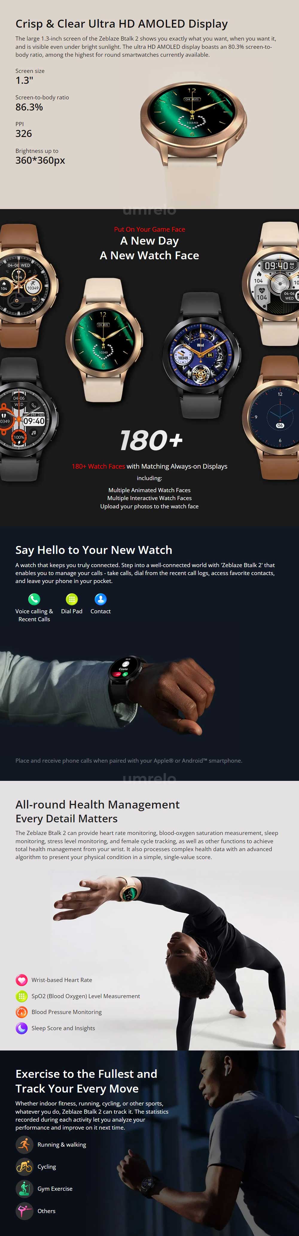 Zeblaze BTALK 2 Bluetooth Calling Smart Watch 4