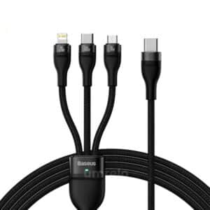 Baseus Flash Series II One for Three 100W Fast Charging Cable Type-C to M+L+C