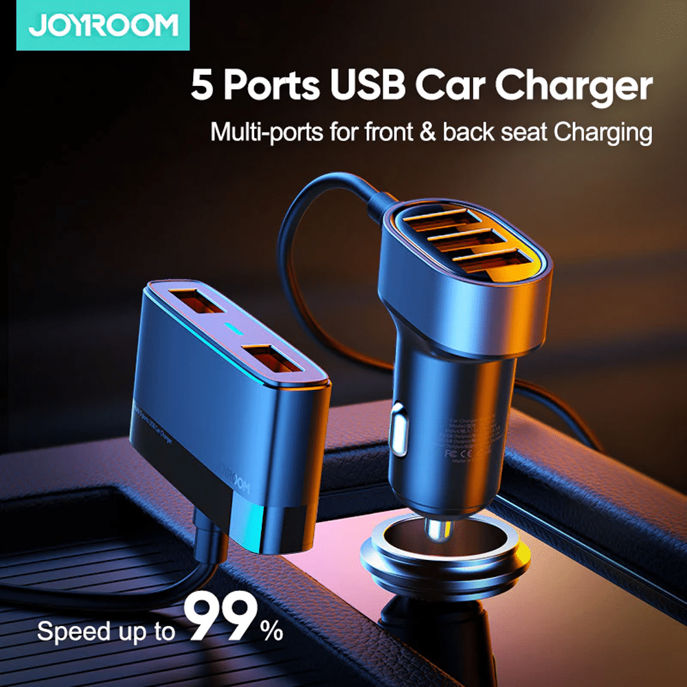Joyroom JR CL03 Multi 5 Ports USB Car Charger 2