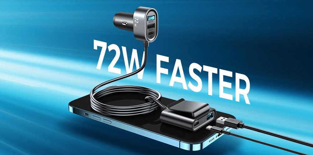 Joyroom-JR-CL05-72W-Multi-Port-PD+QC-Fast-Car-Charger-3 Joyroom JR CL05 72W Multi Port PDQC Fast Car Charger 3