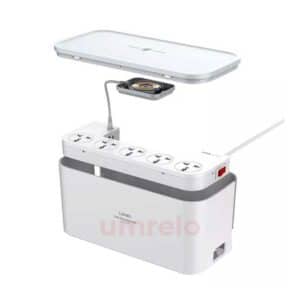 LDNIO SCW5354 15W Wireless Charger with 5 Sockets Power Strip