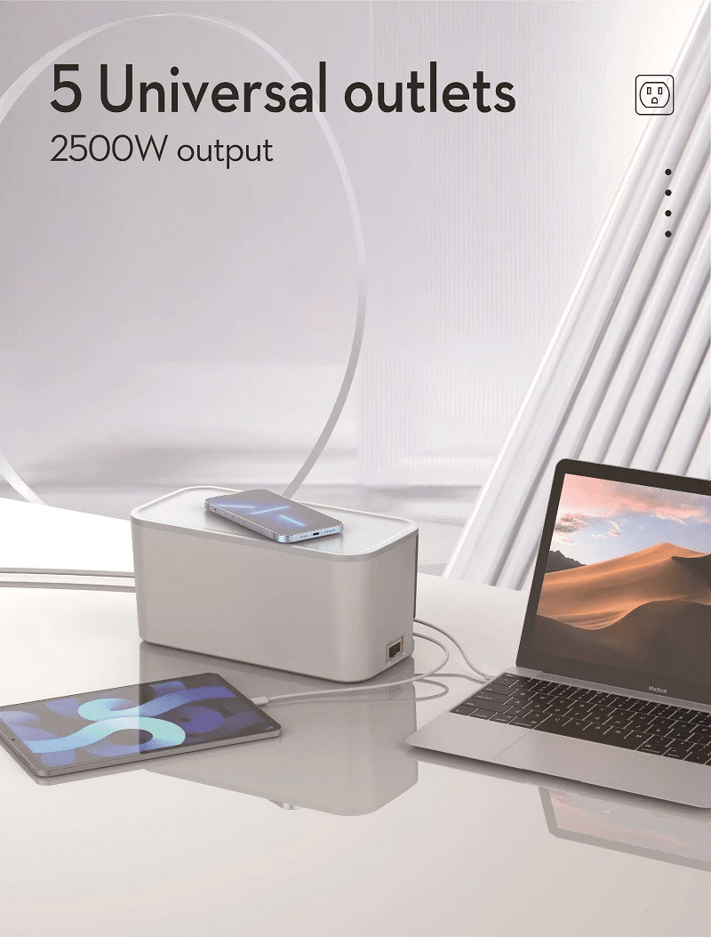 LDNIO SCW5354 15W Wireless Charger with 5 Sockets Power Strip 6