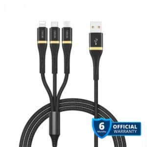 WiWU ED-104 3A Lightning + Type-c + Micro Cable 1.2M