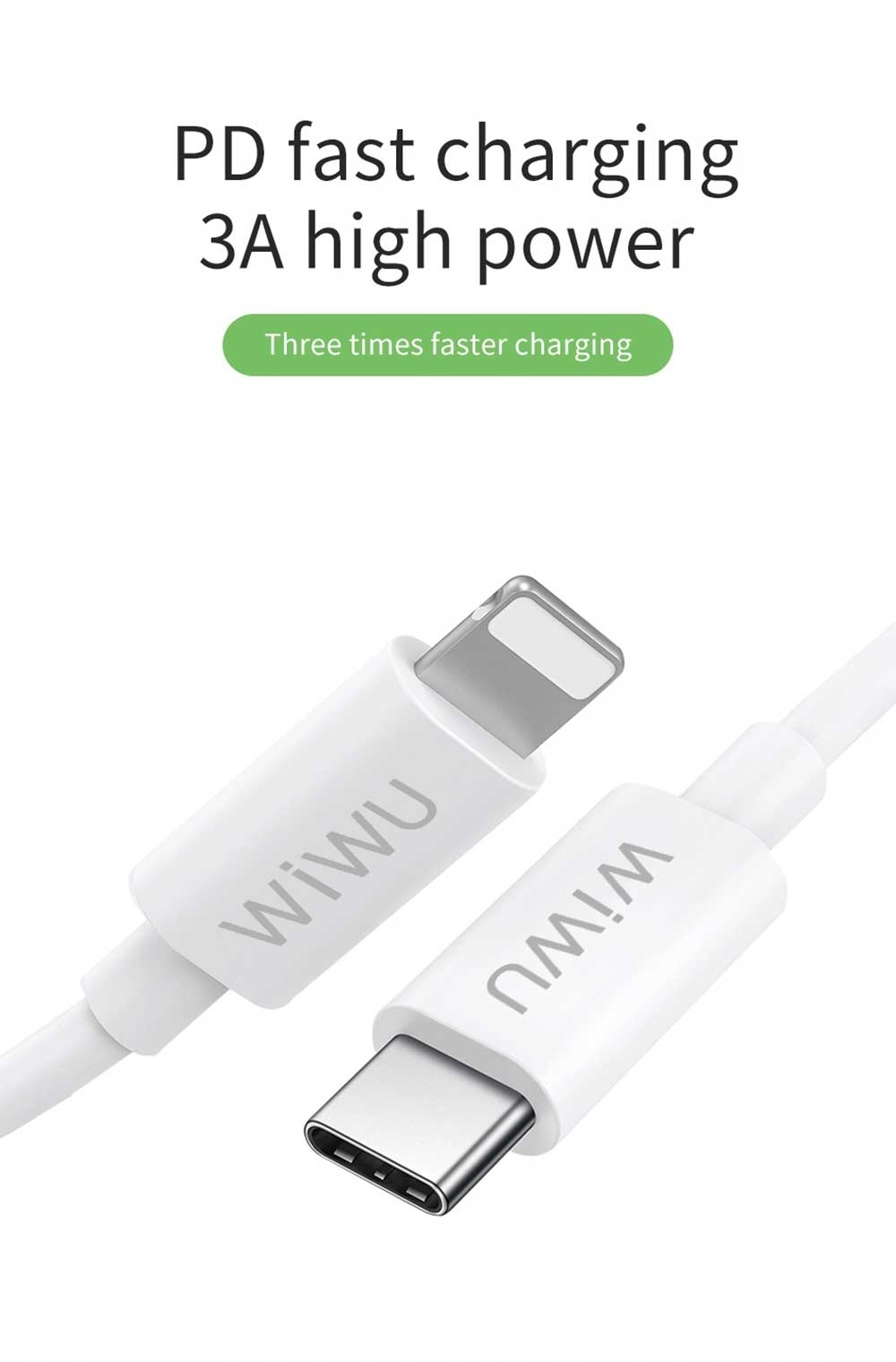 WiWU G90 20W PD USB-C to Lightning Cable 1.2M