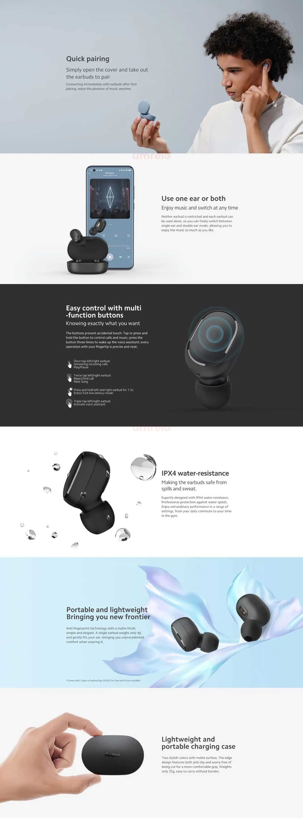 Xiaomi Redmi Buds Essential True Wireless Earbuds 5