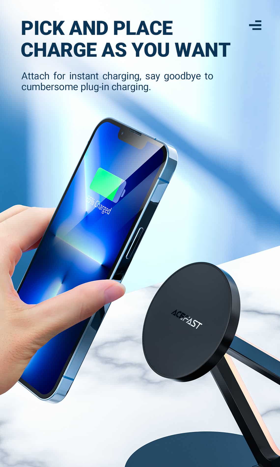 ACEFAST AIRCHARGE E9 45W 3 in 1 Desktop Wireless Charger 13