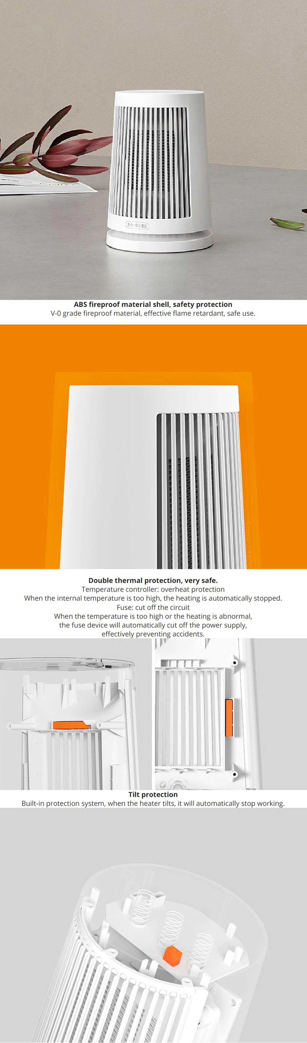 Xiaomi Mijia Desktop Electric Heater 600W ZMNFJ01YM 5