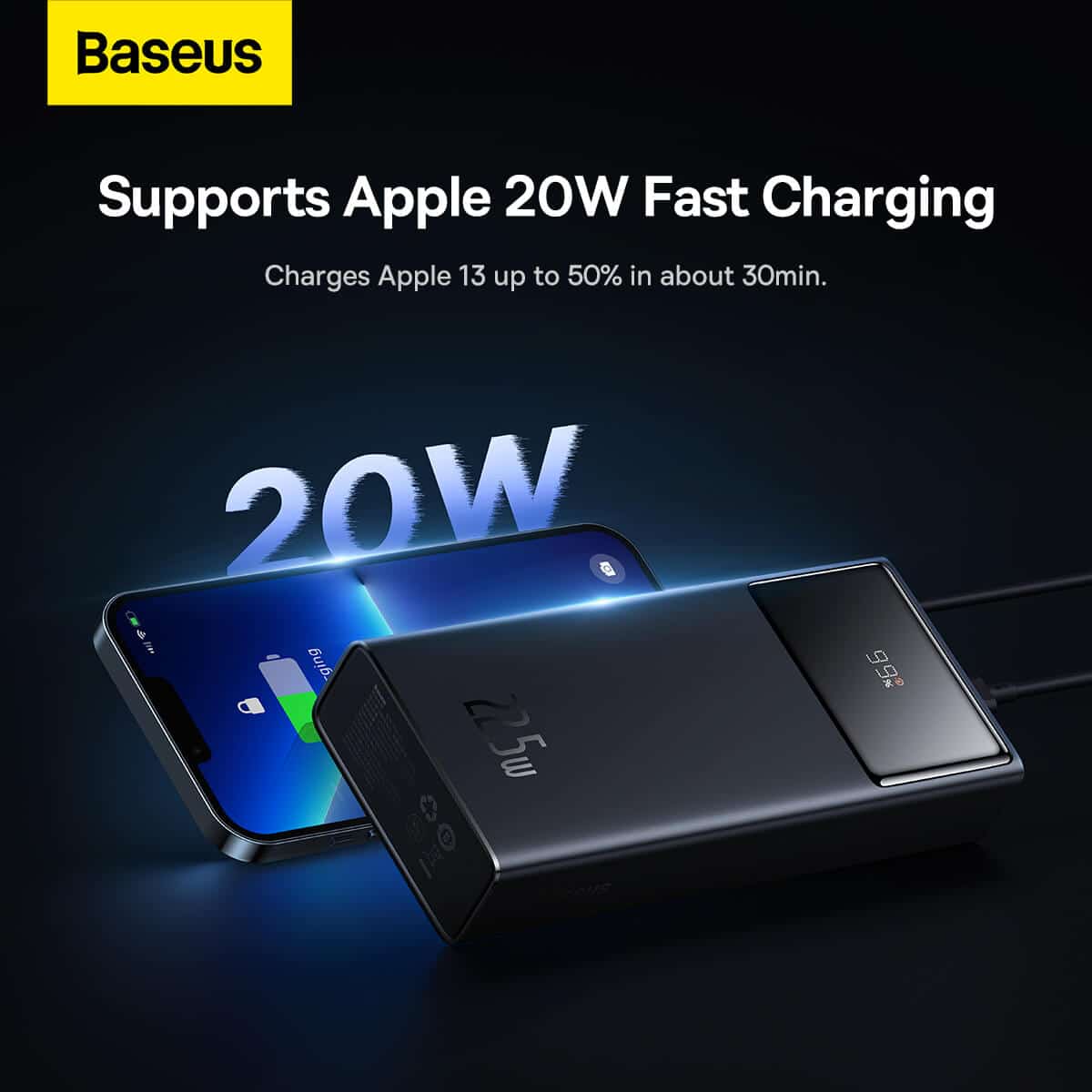 Baseus Star Lord 20000mAh 22.5W Digital Display Fast Charge Power Bank 8