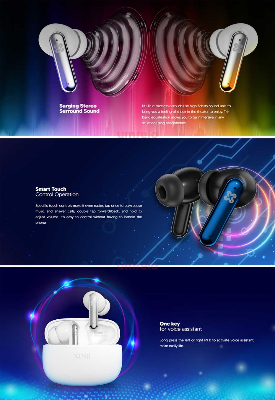 Xinji STONE M1 True Wireless Earbuds 3