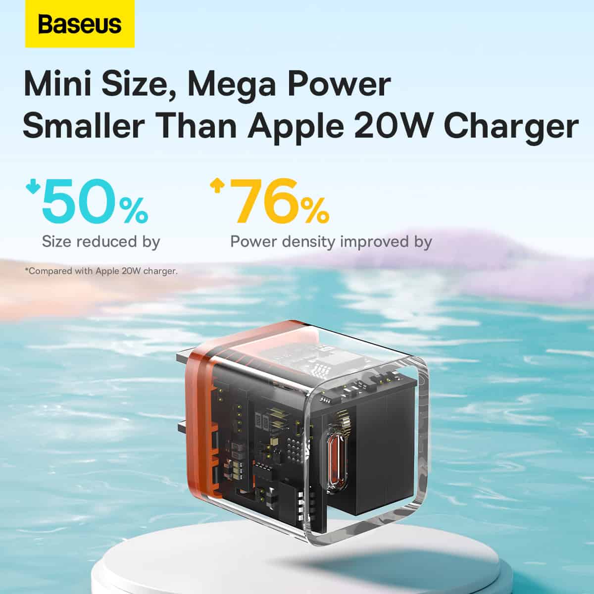 Baseus GaN5 Fast Charger Mini 1C 20W Amber Orange 9