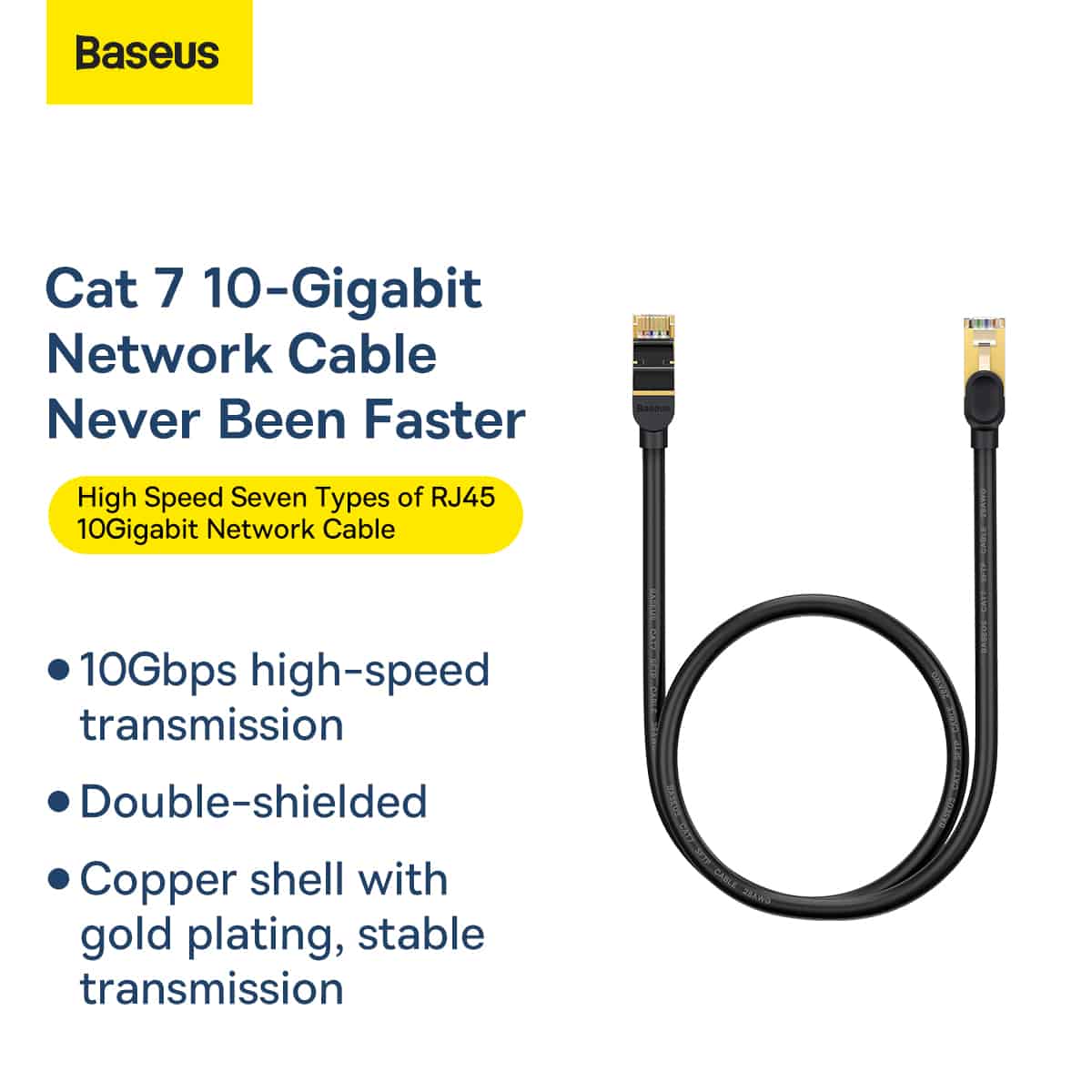 Baseus High Speed RJ45 10Gigabit Round Type Network Cable 7