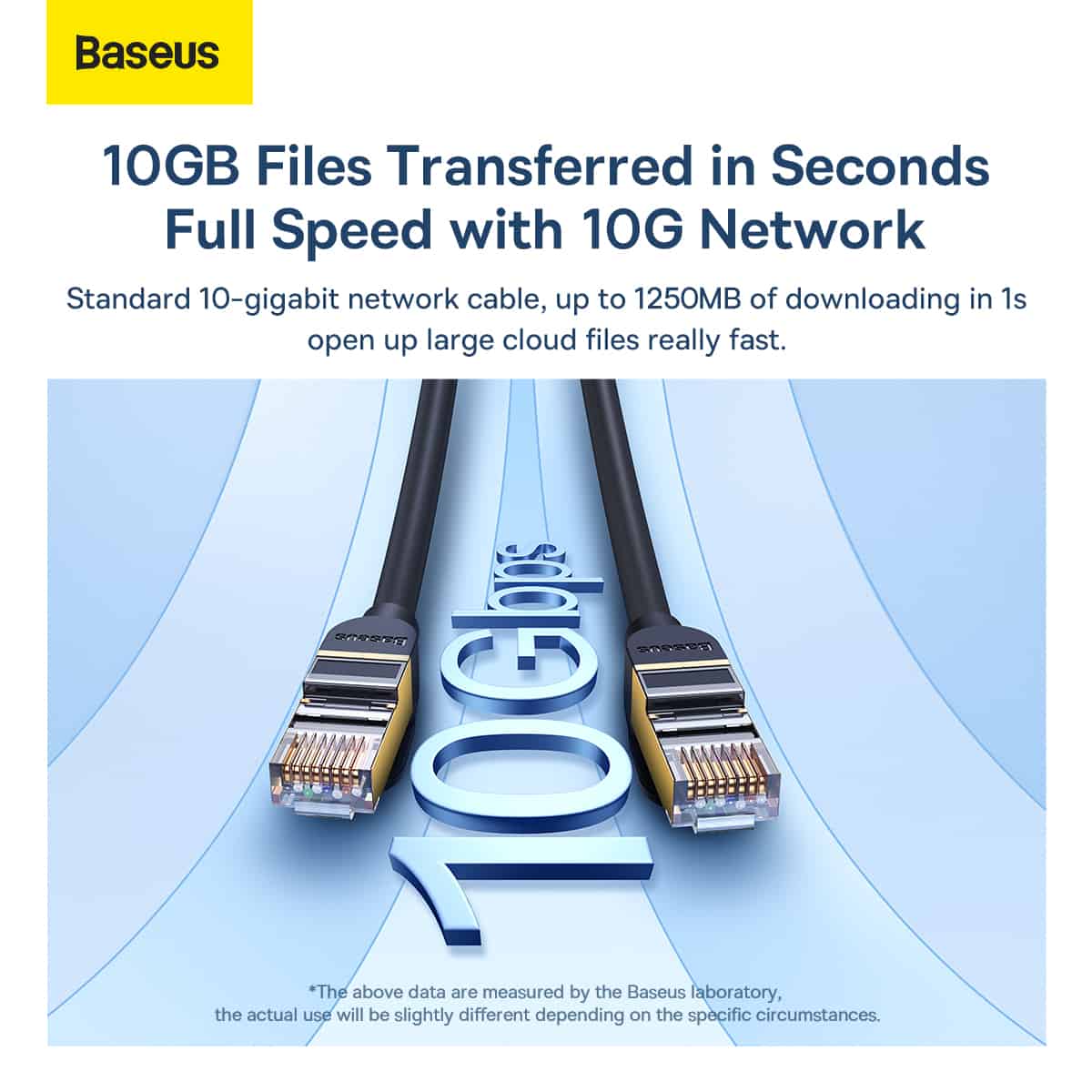 Baseus High Speed RJ45 10Gigabit Round Type Network Cable 8