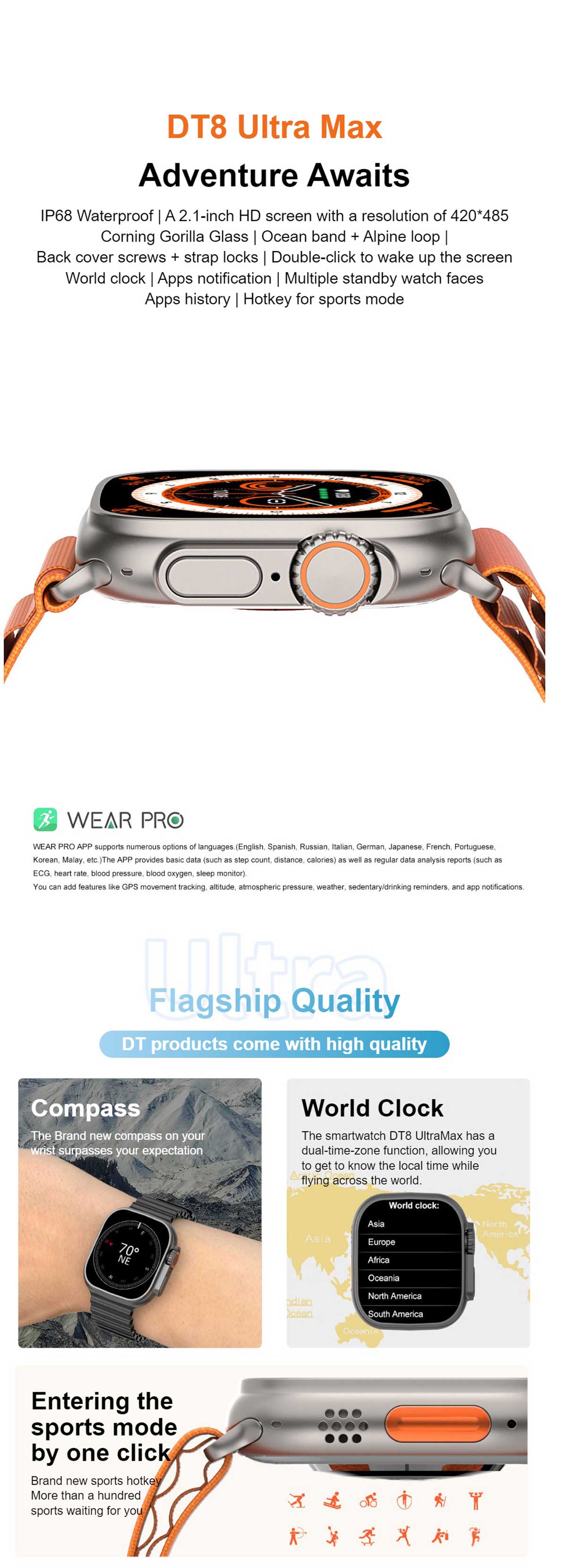DT NO.1 DT8 Ultra Max Smart Watch 4