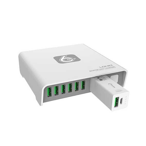 LDNIO A6802 6 USB Desktop Charger with 2600mAh Power Bank