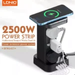 LDNIO SKW6457 6 Outlet USB Tower Extension Power Socket with 15W Wireless Charger