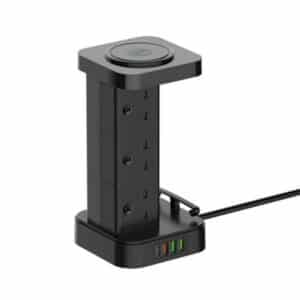 LDNIO SKW6457 6 Outlet USB Tower Extension Power Socket with 15W Wireless Charger 3