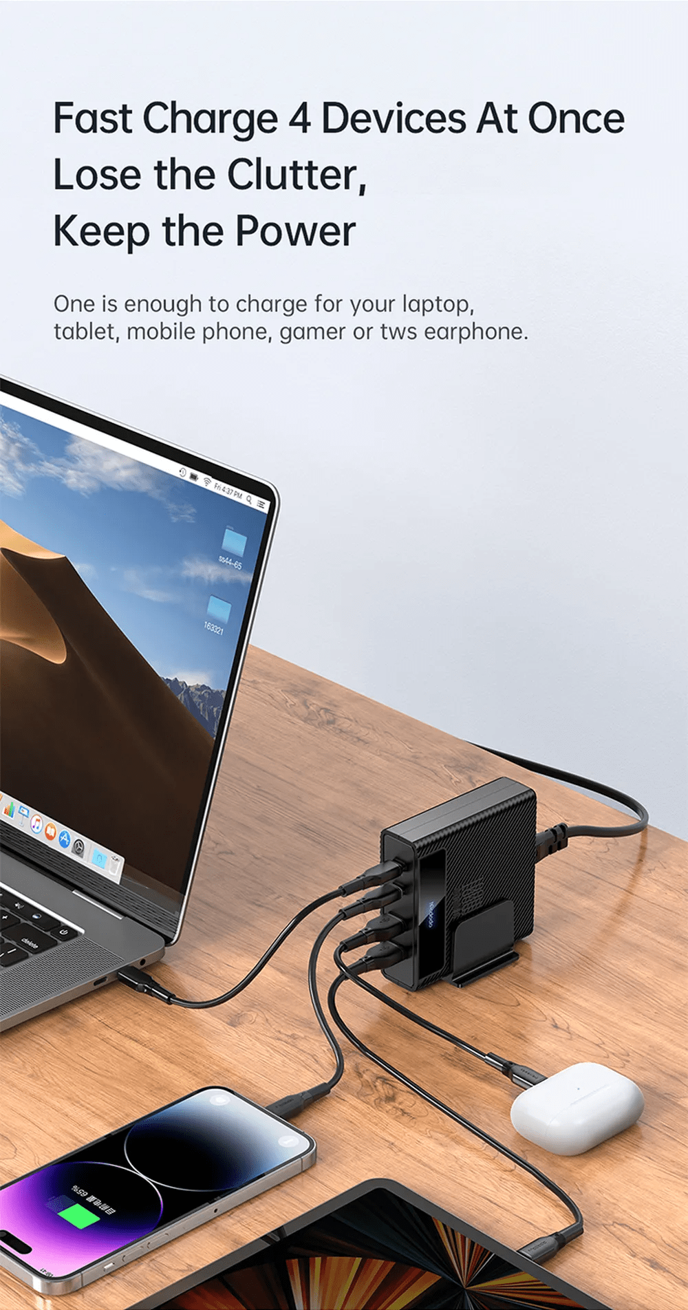 Mcdodo USB C 4 IN 1 2C2A 100W Fast Charging Station With AC Cable 1.5M 3 3