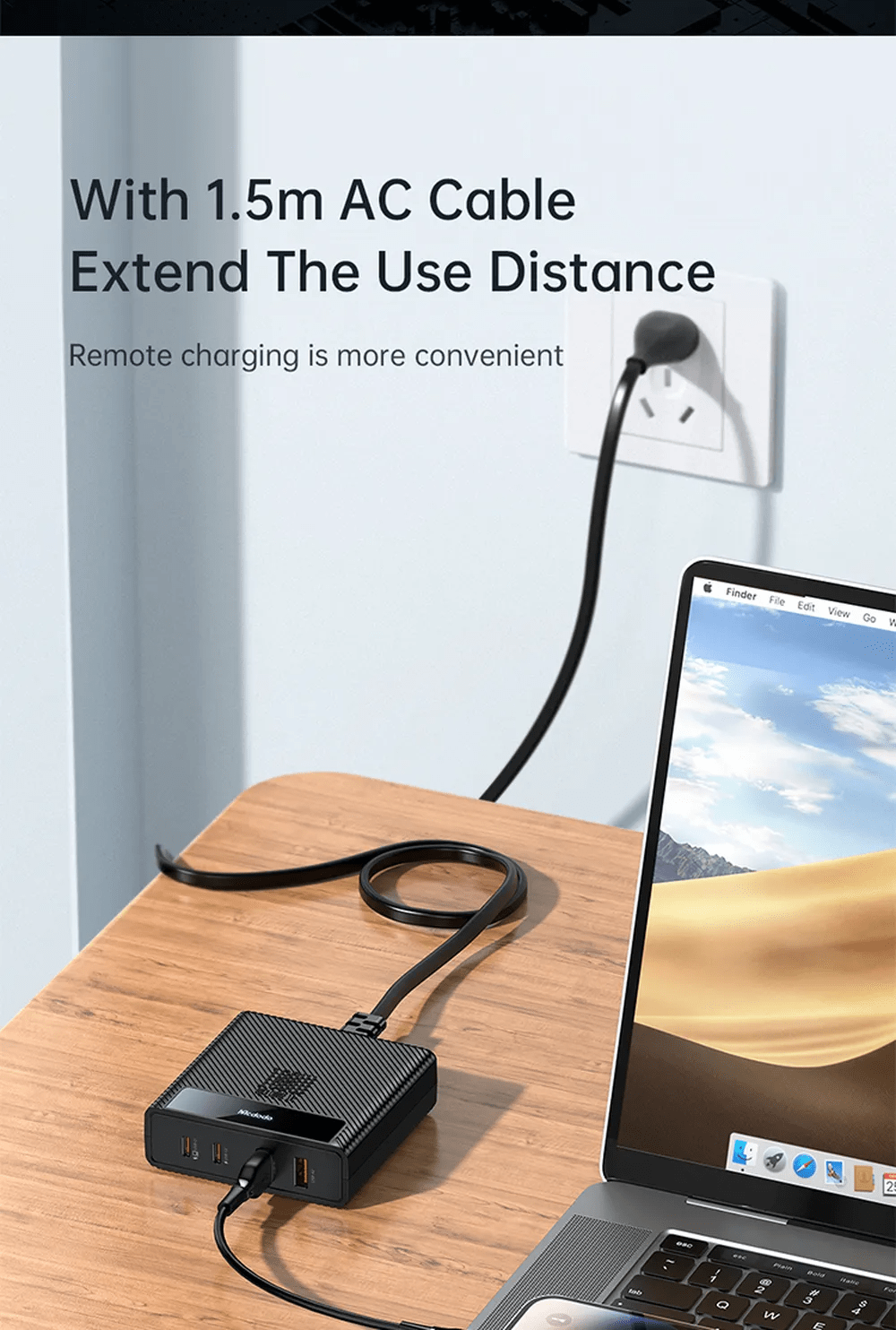 Mcdodo USB C 4 IN 1 2C2A 100W Fast Charging Station With AC Cable 1.5M 3 7