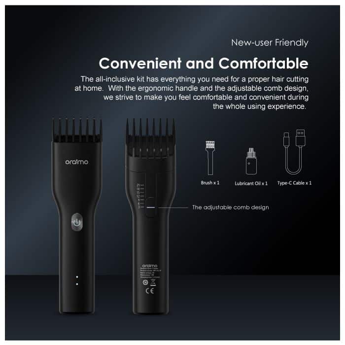 Oraimo SmartClipper Cordless Hair Clipper With 1 Guided Comb 6