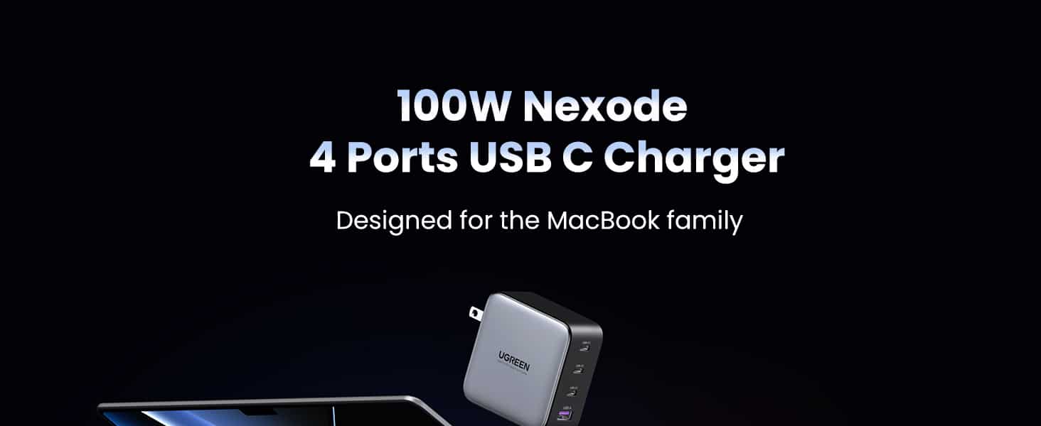 UGREEN CD226 Nexode 100W 4 Ports USB C Wall Charger 2
