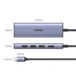 UGREEN CM511 6-in-1 USB C Multifunction HUB (20956) - Image 3