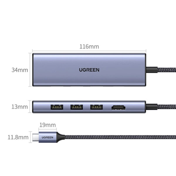 UGREEN CM511 6 in 1 USB C Multifunction HUB 11