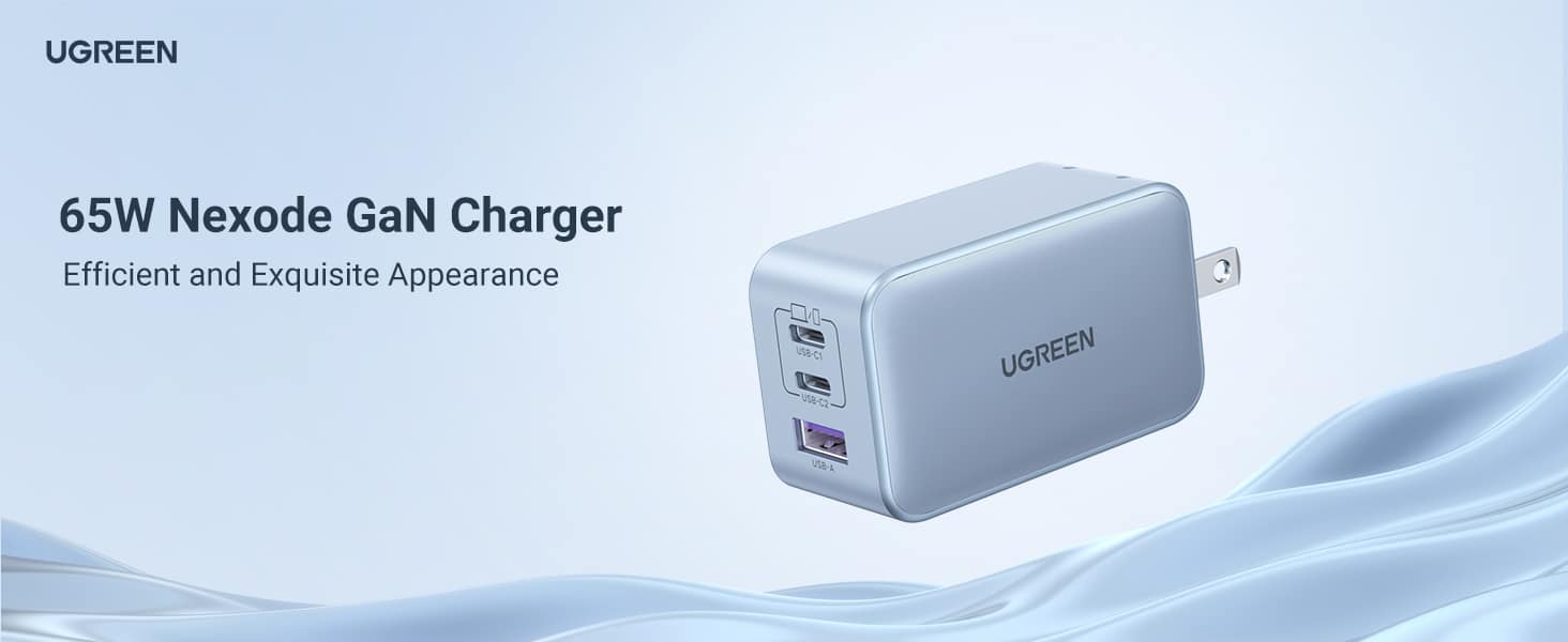 Ugreen Nexode 65W 3 Ports USB C Wall Charger 2