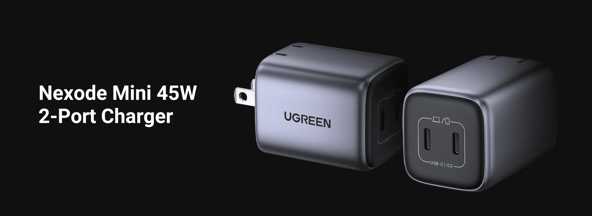 Ugreen Nexode Mini 45W Dual USB C Charger 2