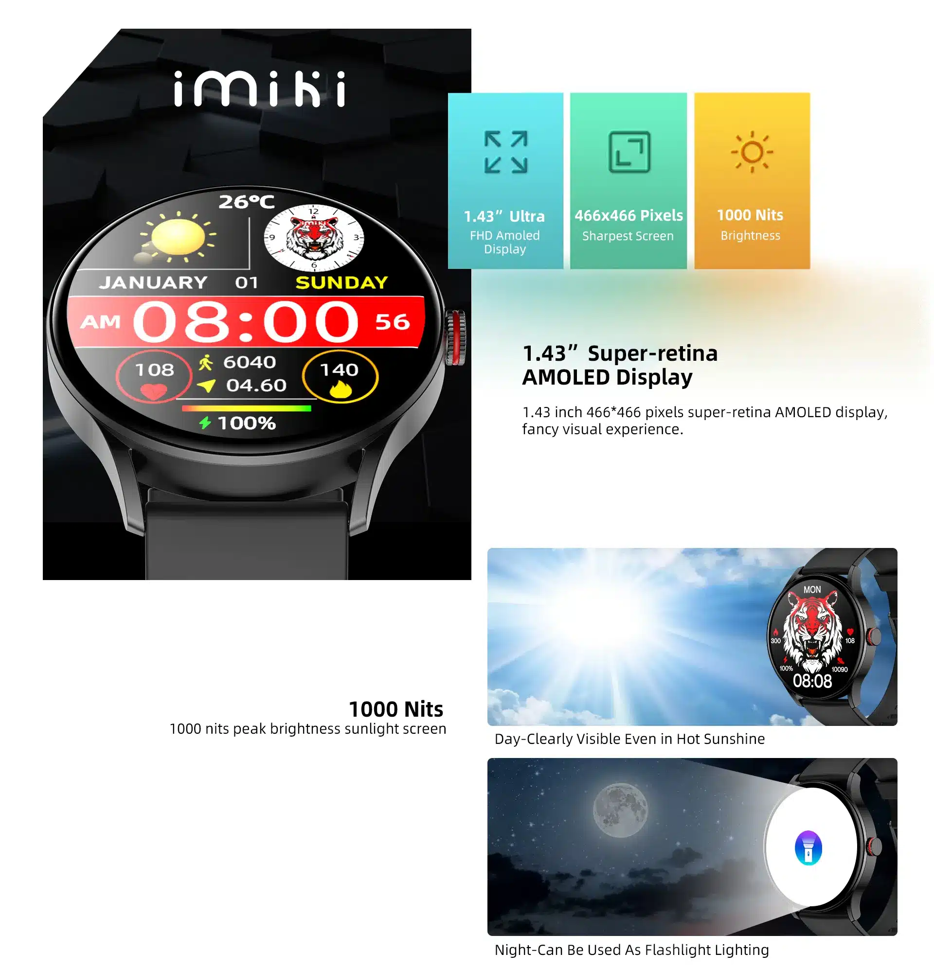 Xiaomi IMILAB IMIKI TG1 Bluetooth Calling Smart Watch 3