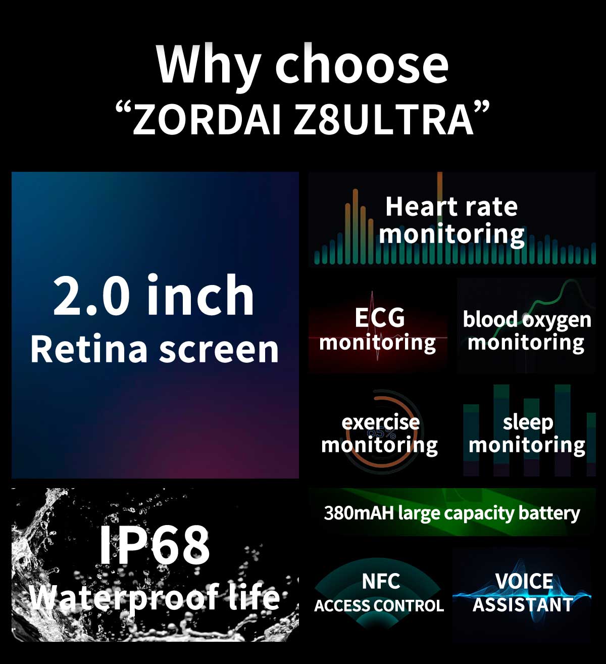 Zordai Z8 Ultra Smart Watch 6