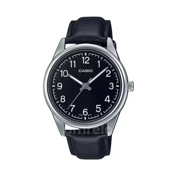 Casio MTP-V005L-1B4 Standard Gents Black Leather Watch
