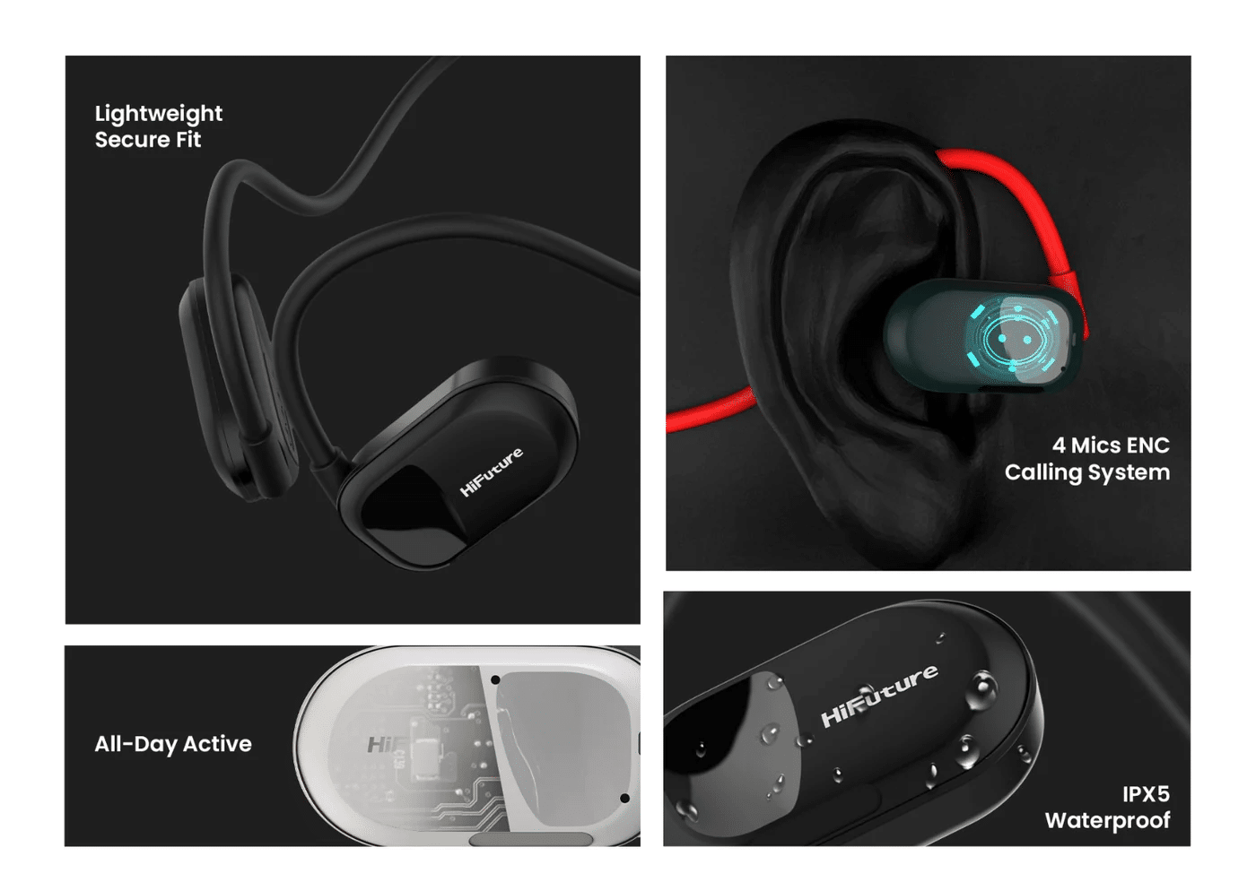 HiFuture Future Mate ENC Air Conduction Headphones 3 1