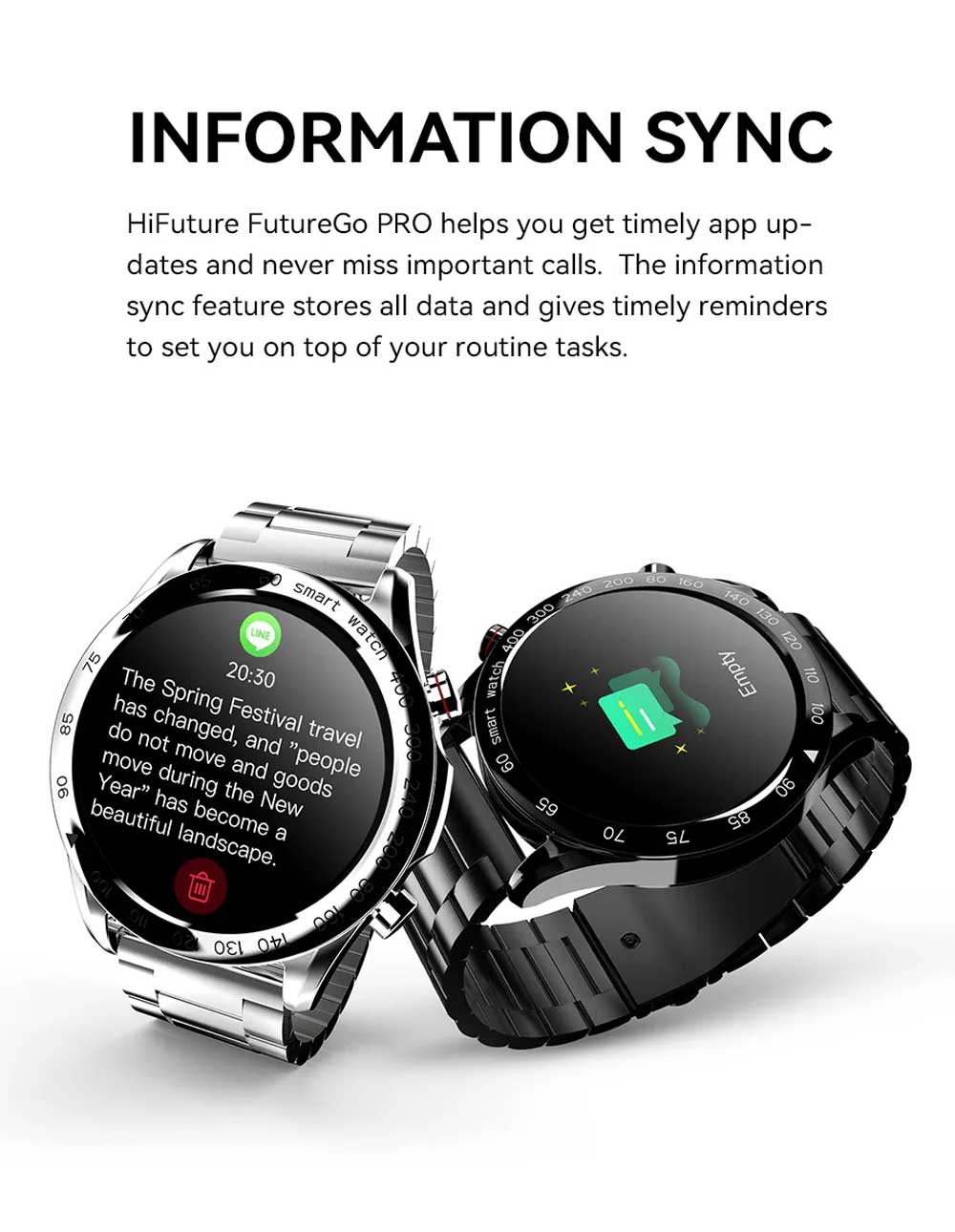 HiFuture FutureGo PRO Stainless Steel Smart Watch 17