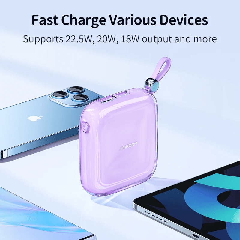 Joyroom JR L003 Jelly Series 10000mAh 22.5W Power Bank with USB C Cable 5 4