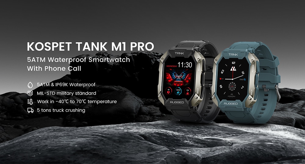 KOSPET TANK M1 Pro Bluetooth Calling Smart Watch 3 8